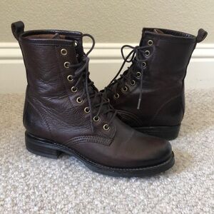 FRYE Leather Lace-Up Boots